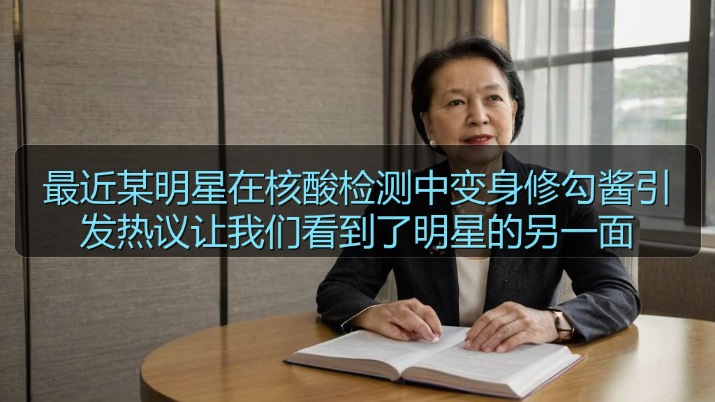最近某明星在核酸检测中变身修勾酱引发热议让我们看到了明星的另一面